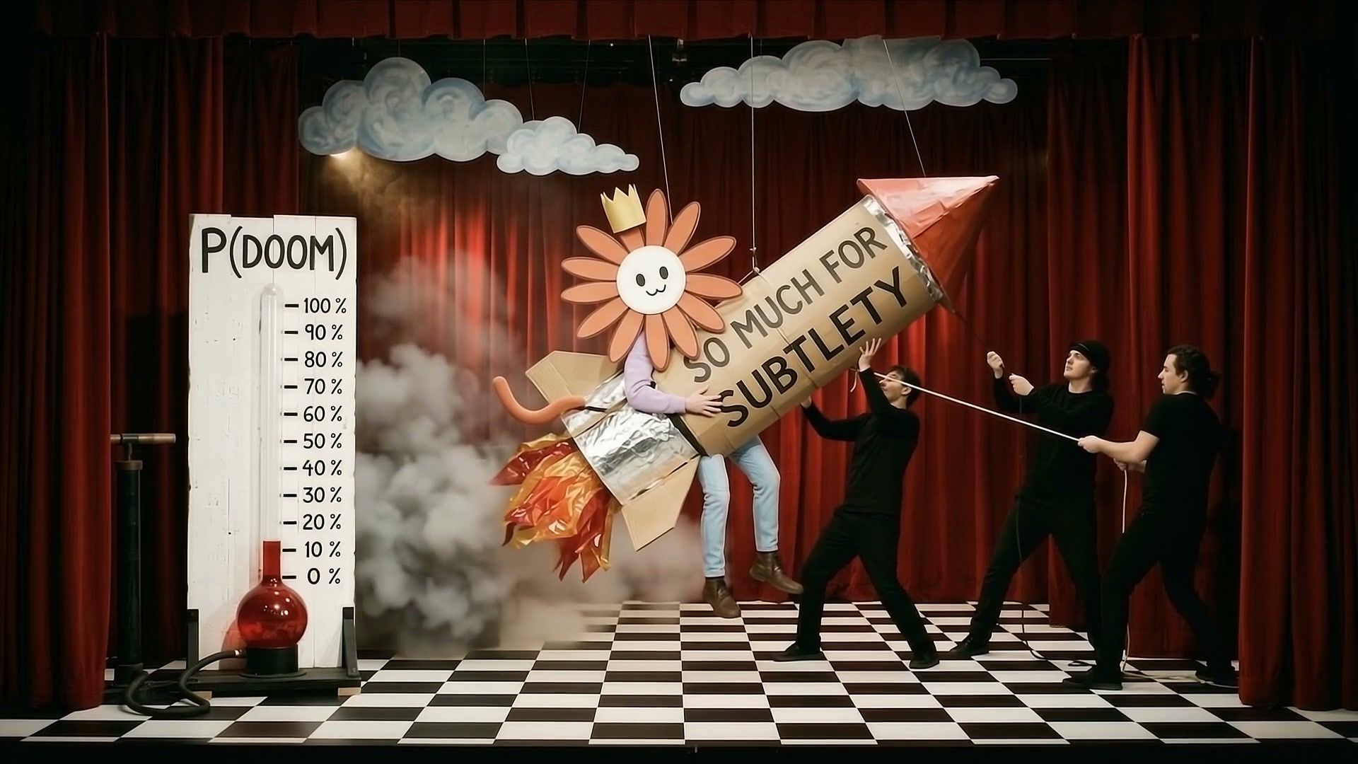 Frame at 0:38: "'Cause the future goes FOOM"