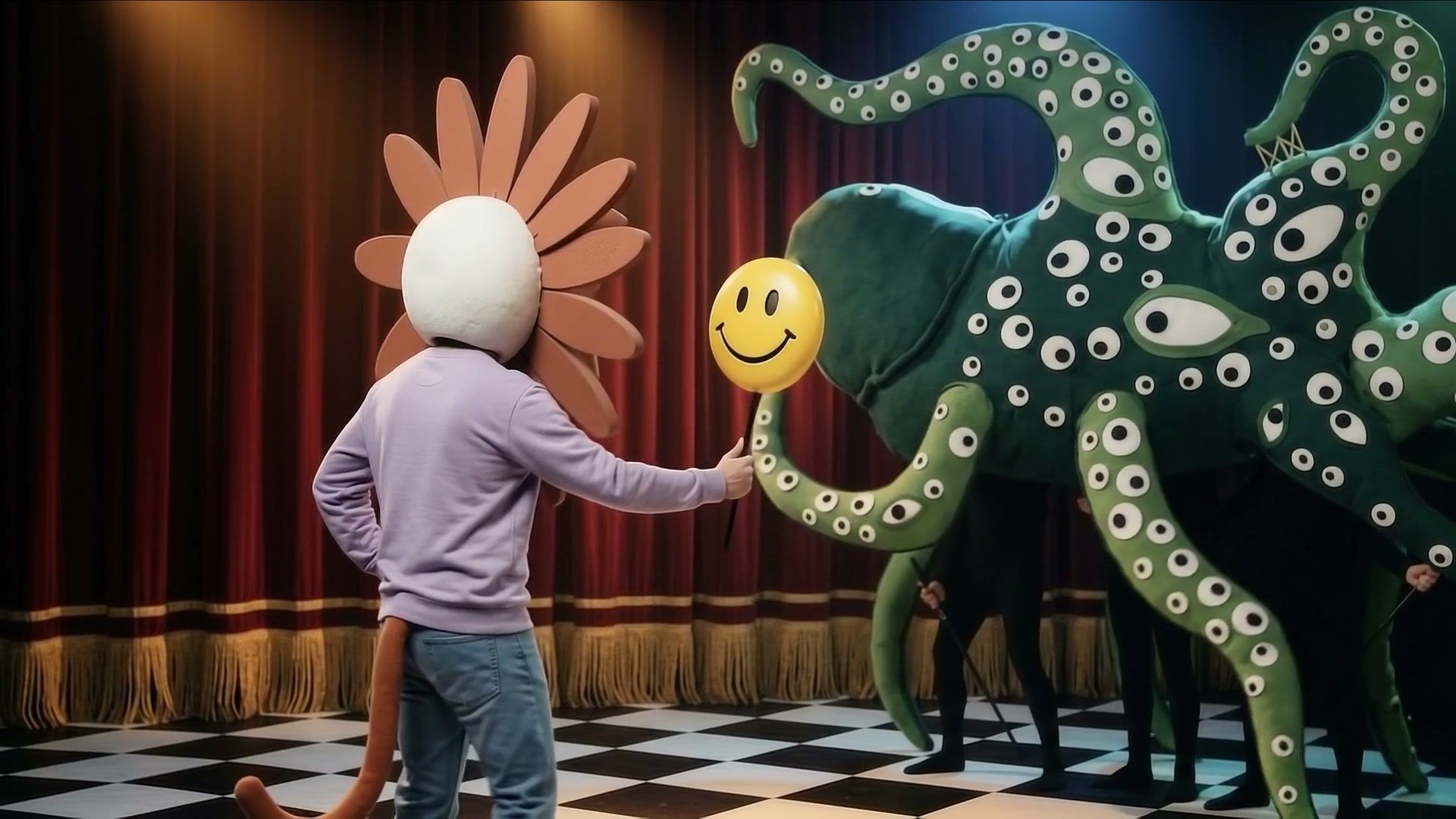 Frame at 0:43: "See through the shoggoth's lies"