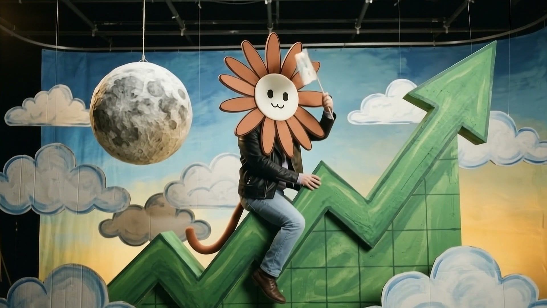 Frame at 1:15: "NVDA to the moon"