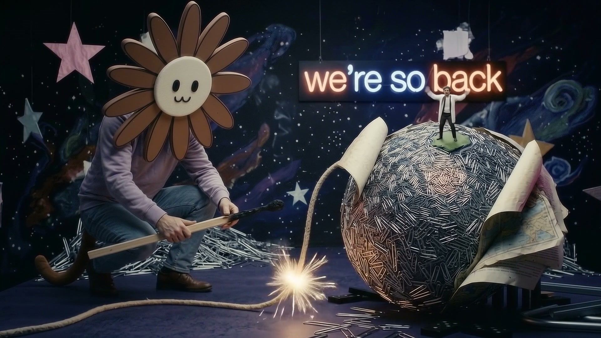Frame at 1:54: "Too late now, we lit the fuse"