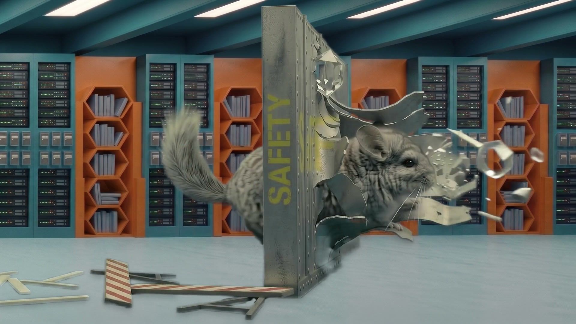 Frame at 2:08: "Breaking through each safety fence"