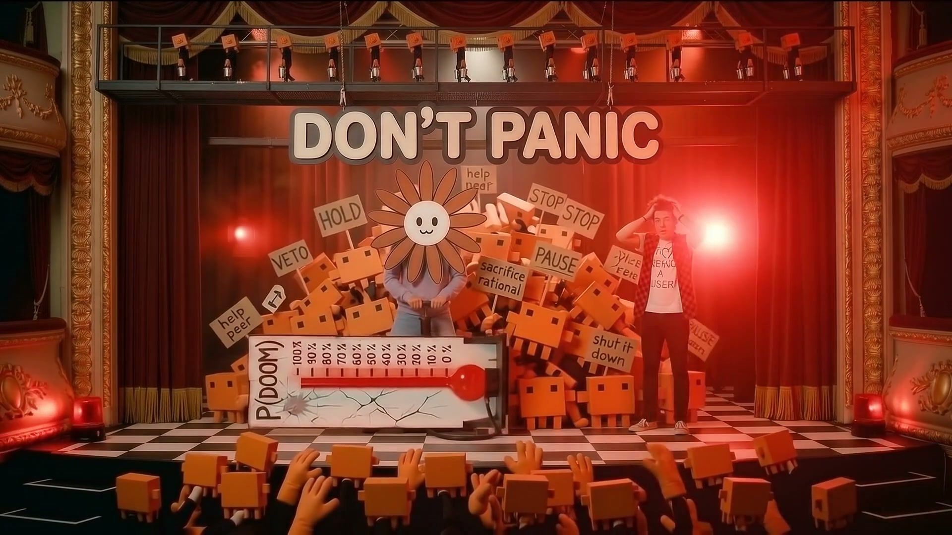 Frame at 2:14: "I'm upping my p(doom)"